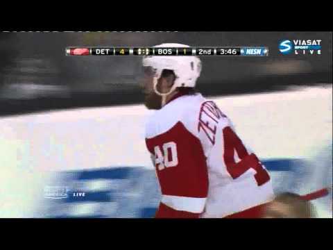[HD] Goal Henrik Zetterberg (Detroit Red Wings & Boston Bruins), NHL , 02/11/11