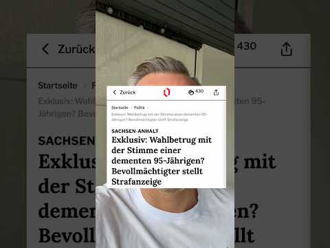 Erste Wahlfälschung in Sachsen-Anhalt?