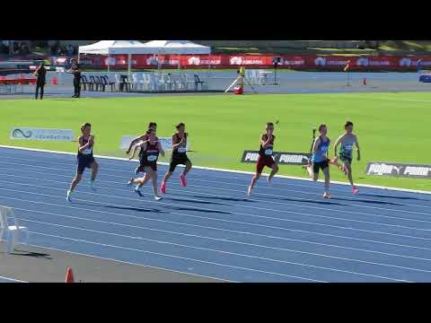 Ht2. 100m U15 men, 2024 Australian Championships, Adelaide 15 April 2024