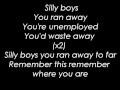 The Blue Van - Silly Boys ( Lyrics )