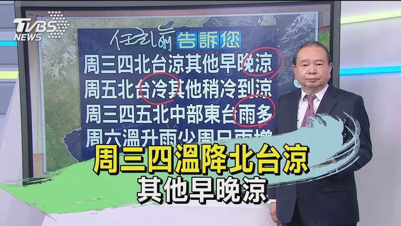 周三四溫降北台涼　其他早晚涼