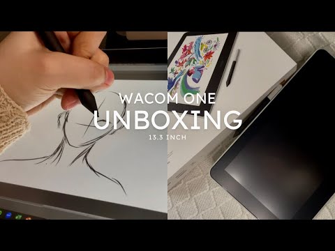 WACOM ONE || AESTHETIC UNBOXING 💜 #asmr #unboxing #aesthetic #wacom  #bts  #btsarmy #layover #jjk