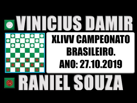 CLÁSSICOS DO JOGO DE DAMAS - VINICIUS DAMIR VS RANIEL SOUZA