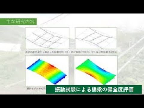 【理工学部】振動試験による橋梁の健全度評価