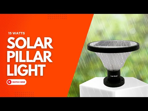 Hardoll Solar Pillar Lights for Outdoor Home Garden Waterproof Wall Gate Post Lamp 15 watts