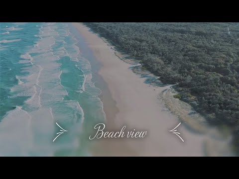 4K HDR Tropical Beach View - Relaxing Music - Balcony Vista - Ultra HD Nature Video