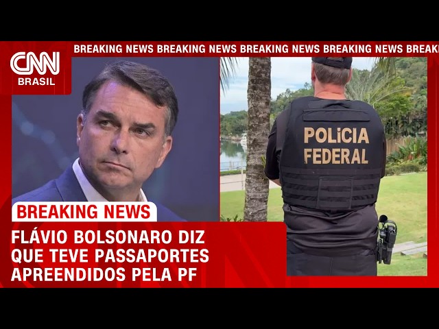 Flávio Bolsonaro diz que PF exigiu seus passaportes após visita a Bolsonaro | CNN 360°