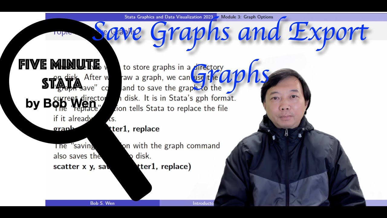 Save Graphs and Export Graphs | Stata Graphics and Data Visualization | Five Minute Stata Topic 18
