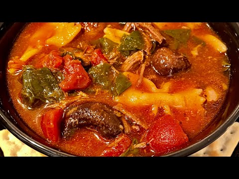 Hearty Soup Recipe: Beef Spinach and Mushrooms