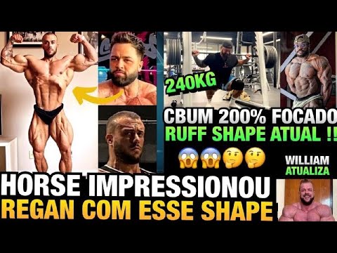 CBUM AGACHA COM 240KG - SHAPE DO HORSE BUGOU REGAN GRIMES - RUFF DIESEL MOSTRA SHAPE ATUAL
