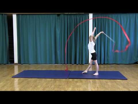 Primary PE Lesson Ideas - Rhythmic Gymnastics - 5 Piece Sequence Ribbon