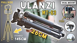 Ulanzi MT-63 Review | 145CM Dual Mount Extendable Tripod