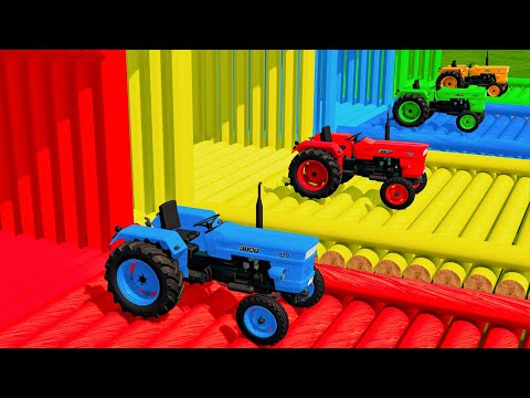 Work With COLORS - Transporting FIAT Mini Tractors TO GARAGE - Farming Simulator 22