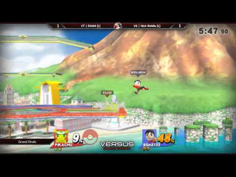 VS EVO Qualifier 5/16/15 - Grand Finals Set2 - NickRiddle (Brawler) vs. ESAM (Pikachu) - Smash 4