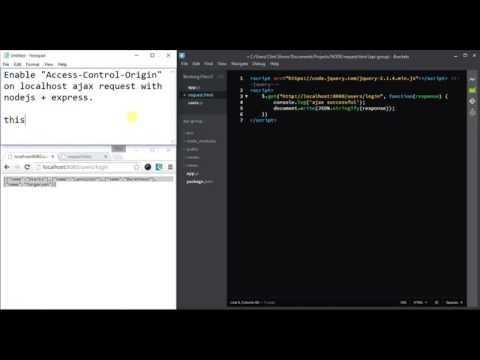 Solving 'Access-Control-Allow-Origin' in localhost NodeJS Express
