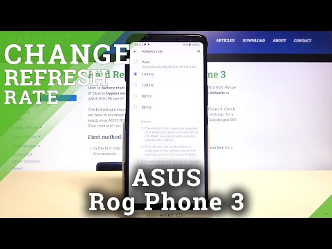 How to Change Display Refresh Rate in ASUS Rog Phone 3?