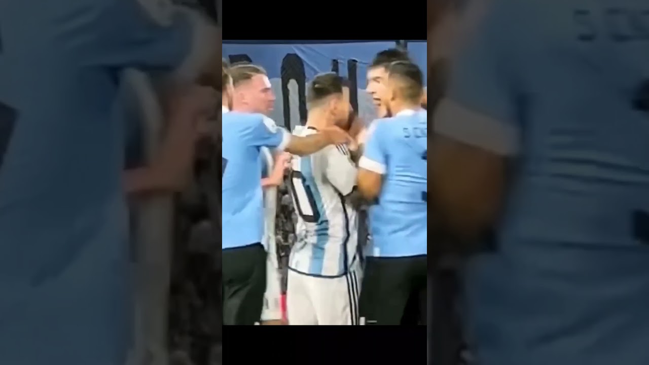 Argentina vs Uruguay 2023|Messi vs Ugarte fight🥵|#messi #ugarte #football #argentina #worldcup2023