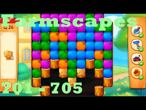 Farmscapes Level 701 - 705 HD Gameplay Walkthrough |  3 - match game | android | ios | pc | app