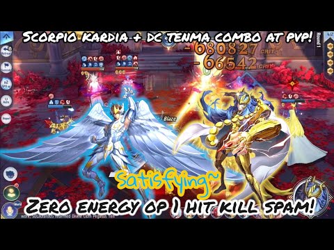 Saint Seiya: Awakening (KOTZ) - Kardia + DC Tenma Combo at PvP! 0 Energy Satisfying 1 Hit Kill Spam!