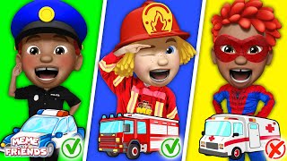 Policemen, Spiderman and Firemen Song 🚒 🚓 🚑 | ME ME and Friends Kids Songs