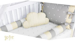 Quarto de Bebê Tricot Poá Amarelo | Grão de Gente