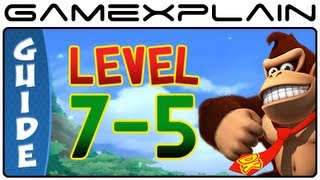 Donkey Kong Country Returns 3D: Cog Jog 7-5 (Puzzle Pieces, KONG Letters Guide, Walkthrough)