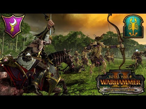 DOOMFIRE and the AMBER SPEAR - Dark Elves vs. Tomb Kings - Total War Warhammer 2 Gameplay