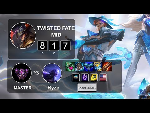 Mid Twisted Fate vs Ryze - LOL NA Master Season 11 Patch 11.19