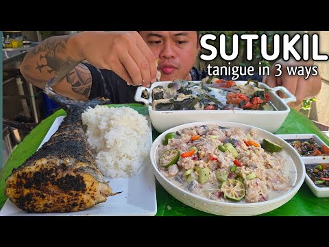 SUTUKIL | SPANISH MACKEREL IN 3 WAYS | OUTDOOR COOKING | MUKBANG PHILIPPINES