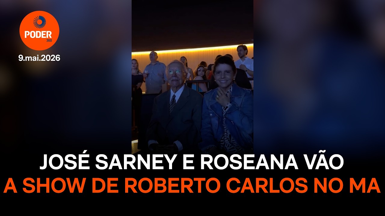 José Sarney e Roseana vão a show de Roberto Carlos no MA