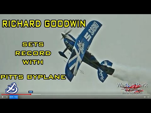 Richard Goodwin Sets Records with Pitts Biplane at Weston Park Model Air Show 2022
