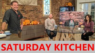 Saturday Kitchen Live with Matt Tebbutt, guest Nigella Lawson and chef Bryn Williams 31 Oct 2020