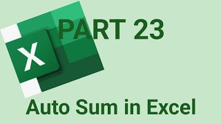 Auto Sum in Excel