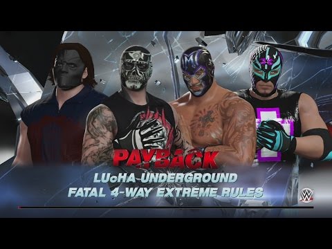 WWE 2K16 - Matanza vs. Pentagon Jr. vs. Mil Muertes vs. Rey Mysterio - Lucha Underground Title