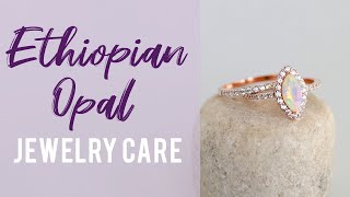 White Ethiopian Opal 10k Rose Gold Ring 0.59ctw Related Video Thumbnail