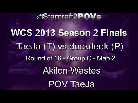 SC2 HotS - WCS 2013 S2 Finals - TaeJa vs duckdeok - Group C Ro16 - Map 2 - Akilon Wastes - TaeJa