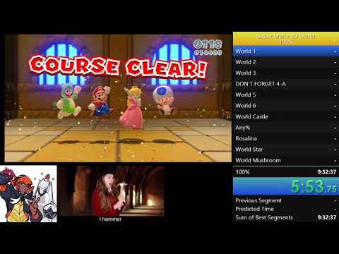 Super Mario 3D World 100% speedrun in 8:19:32!