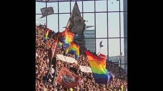 Rainbow flags // Regenbogenflaggen am St. Pauli Millerntor #fcsp #film #rainbow #lgbtq #bundesliga