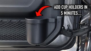 How to add cupholders to your 2018+ Jeep Wrangler doors