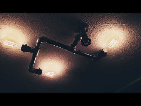 Vintage Ceiling Lamp DIY | made of Old Water Pipes | pretty affordable Video