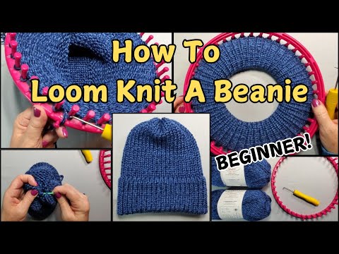 Loom Knit This Comfy Beanie! Easy & Fun for BEGINNERS! #loomknitting #loomknithat #loomknit