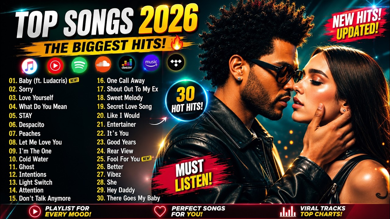 Bruno Mars, Rihanna, The Weeknd, Ed Sheeran, Adele, Dua Lipa, Maroon 5 🚀 Billboard Top 50 This Week