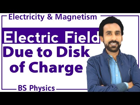 Lec 5 - Electric Field due to a Disc of Charges in Urdu/Hindi