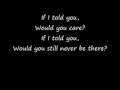 If I told you - Plain White T's lyrics