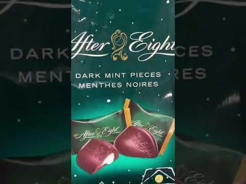 After Eight Mint Chocolate Thins, mint chocolate covered sugar confectionery #shorts #aftereight