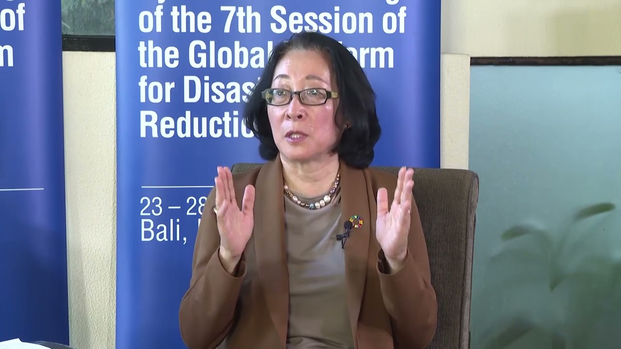 Mami Mizutori, Head of UNDRR, Speaks to Journalists at the #GPDRR in Bali