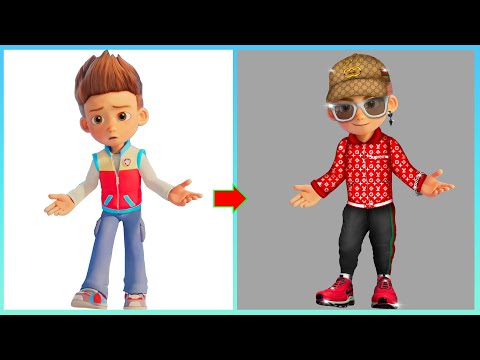 Ryder Paw Patrol Glow Up Into Rich Kid - Paw Patrol The Movie  @CartoonArt68
