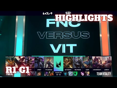 FNC vs VIT - Game 1 Highlights | Round 1 LEC 2021 Summer Playoffs | Fnatic vs Vitality G1