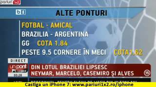 UPZ 08.06.17: Analizam Brazilia – Argentina » Pariuri in cote de 1.84 si 1.62!