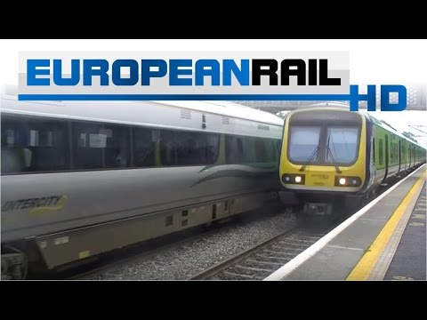 Iarnród Éireann Irish Rail ICR 22000 DMU passes & 29000 DMU 29001 arrives at Portmarnock Station